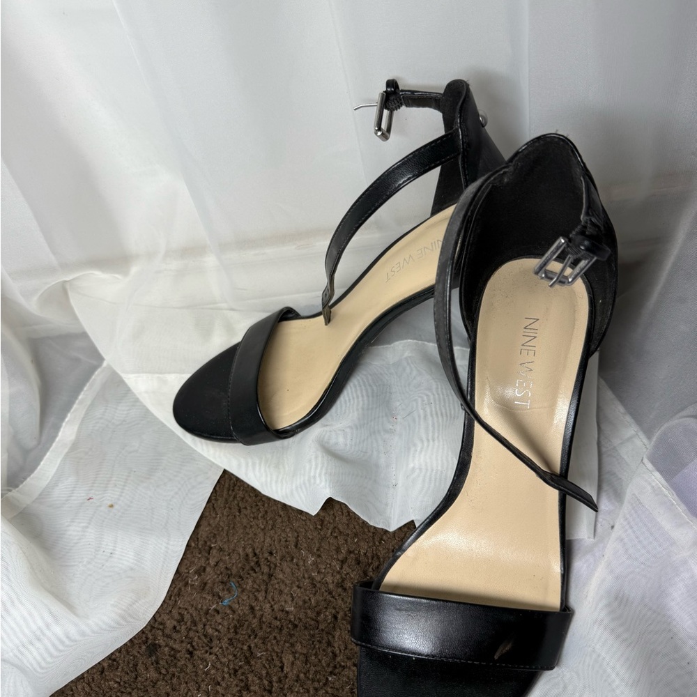 Nine West Strappy Black Heels